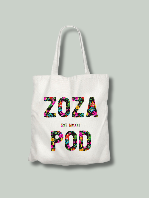 Zoza Floral Tote Bag White