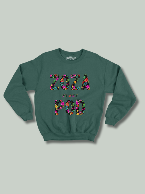 Zoza Pod Floral Sweatshirt Green